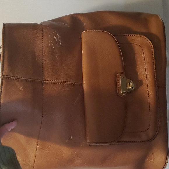 Vintage Banana Republic Slouchy Leather Bag Cognac - Picture 2 of 9